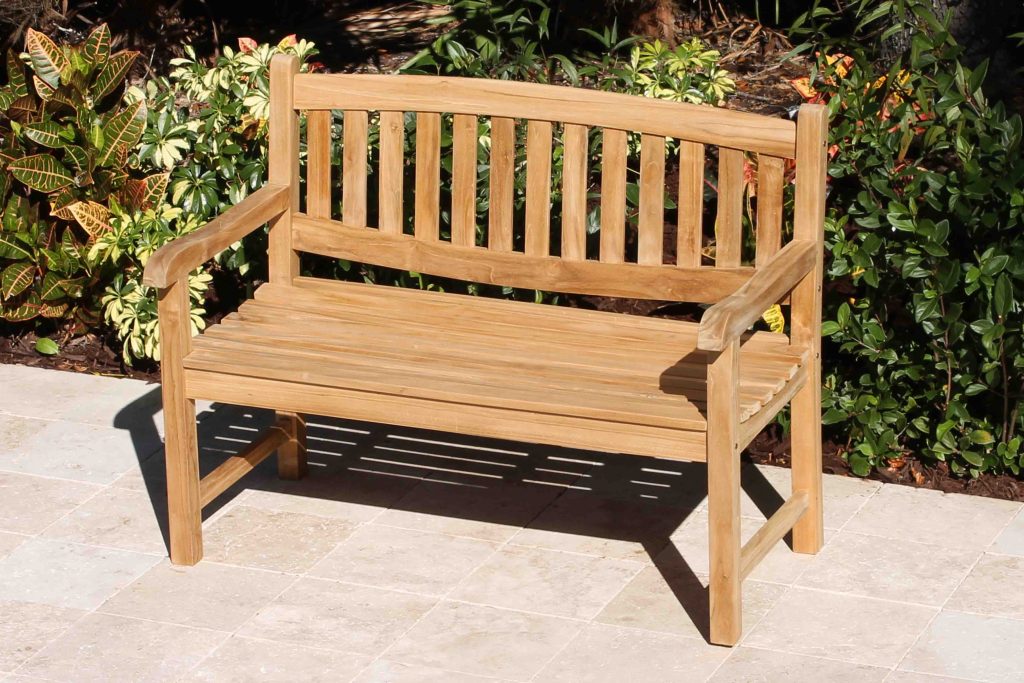 Java 1.2m Oval Teak Bench – Natural Teak Wholesale