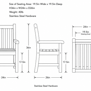 Java Armchair Dimensions