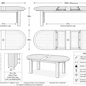 120in Oval Dimensions