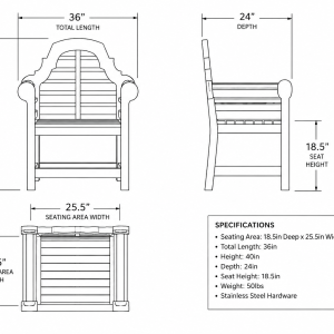 Marlborough Armchair Dimensions